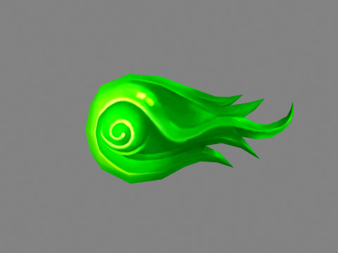 Spellcaster Skill - Poison ball - Game Skills - toxic Model 3D