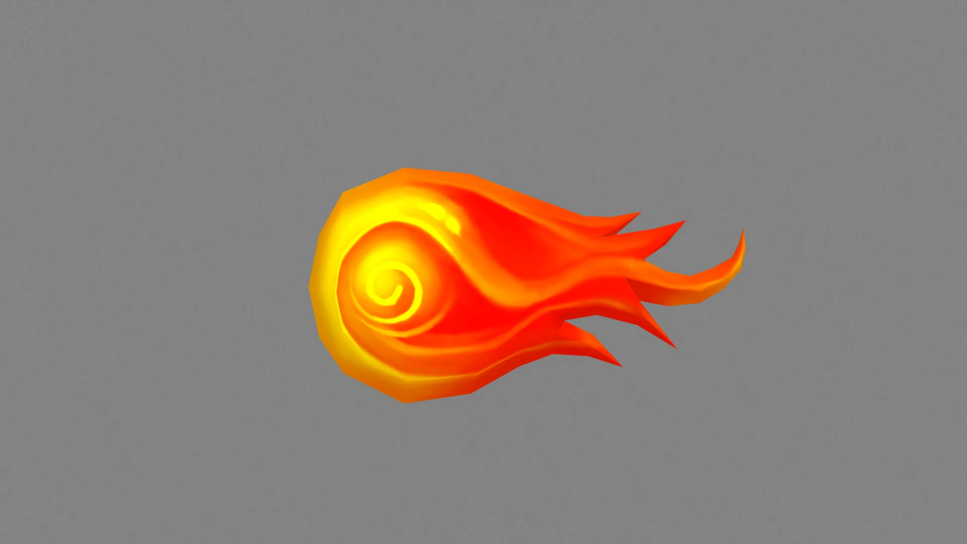 Spellcaster Skill - Fireball - Game Skills - Cartoon Flame 3D Model .c4d .max .obj .3ds .fbx .stl .blend 
