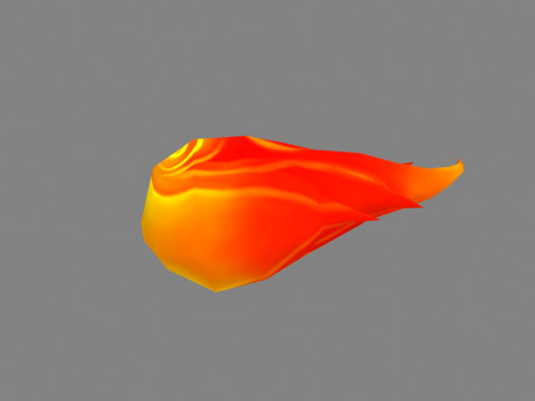 Spellcaster Skill - Fireball - Game Skills - Cartoon Flame Modelo 3D