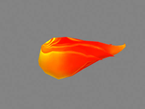Spellcaster Skill - Fireball - Game Skills - Cartoon Flame 3D Model