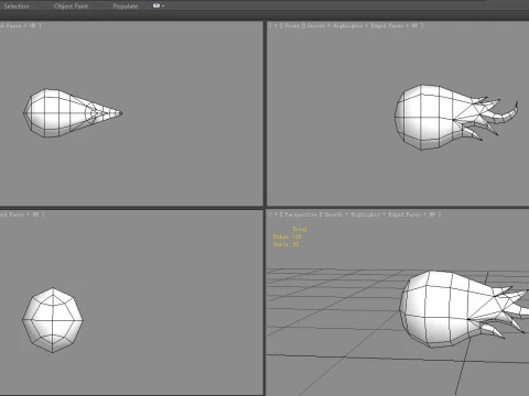 Spellcaster Skill - Fireball - Game Skills - Cartoon Flame 3D Model