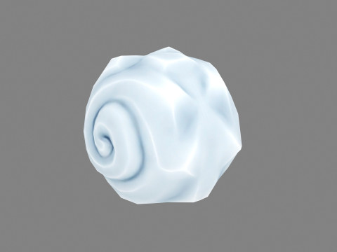 Cartoon snowball - iceball - Game Skills - frozen ball Modelo 3D