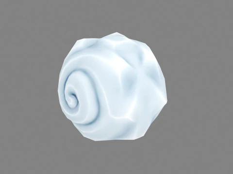 Palla di neve cartone animato - palla di ghiaccio - Abilit&agrave; di gioco - palla congelata Modello 3D