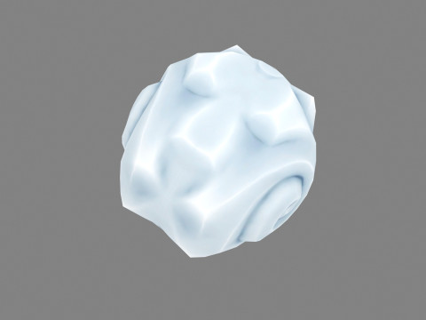 Cartoon snowball - iceball - Game Skills - frozen ball Modelo 3D