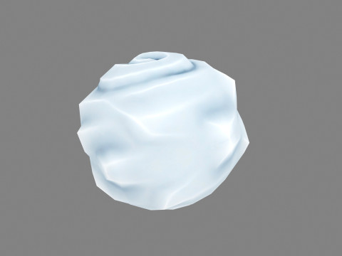 Cartoon snowball - iceball - Game Skills - frozen ball Modelo 3D