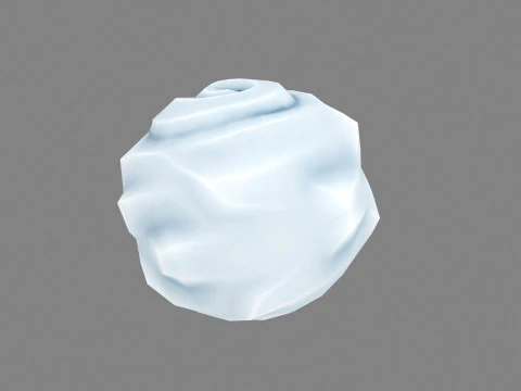 Palla di neve cartone animato - palla di ghiaccio - Abilit&agrave; di gioco - palla congelata Modello 3D
