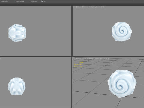 Cartoon snowball - iceball - Game Skills - frozen ball Modelo 3D