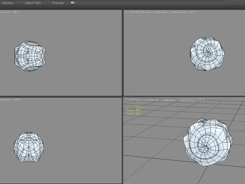 Palla di neve cartone animato - palla di ghiaccio - Abilit&agrave; di gioco - palla congelata Modello 3D