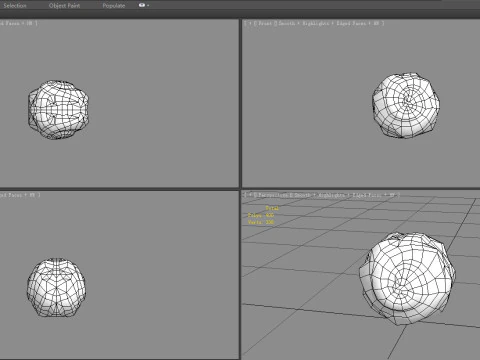 Palla di neve cartone animato - palla di ghiaccio - Abilit&agrave; di gioco - palla congelata Modello 3D