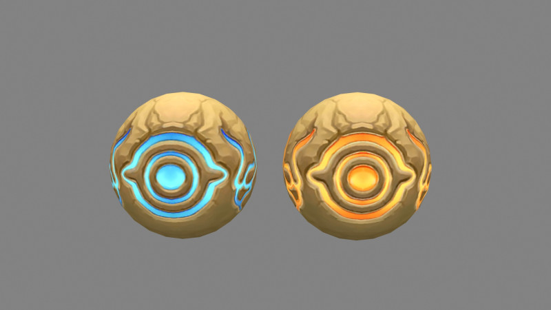 Cartoon mud balls - iceball and Fireball - Magical Eyes 3Dモデル .c4d .max .obj .3ds .fbx .stl .blend 