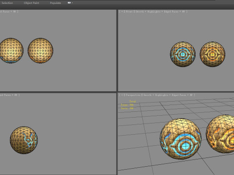 Cartoon mud balls - iceball and Fireball - Magical Eyes 3Dモデル