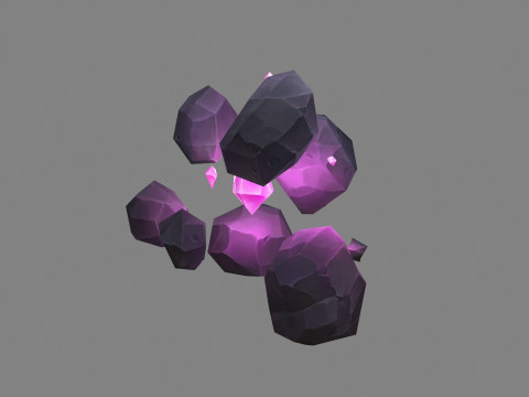 Amethyst - cartoon magic stone Modelo 3D