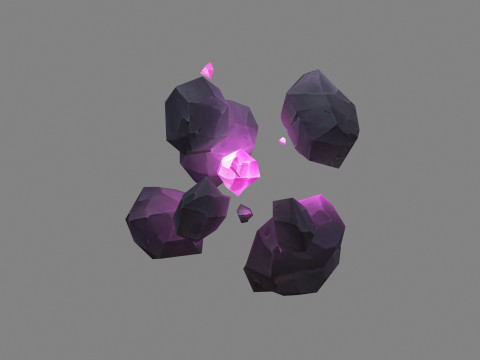 Amethyst - cartoon magic stone Modelo 3D