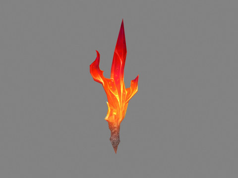 Red crystal - cartoon magic stone - Flame Stone 3D 模型