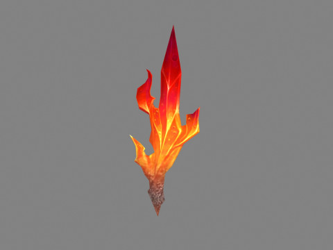 Red crystal - cartoon magic stone - Flame Stone 3D 模型