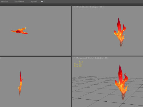 Red crystal - cartoon magic stone - Flame Stone 3D 模型