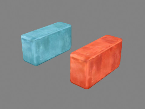 Cartoon bricks 3D Model