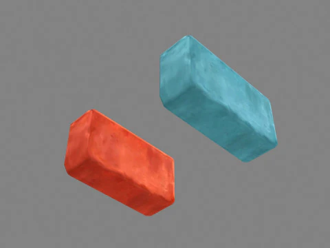 Cartoon bricks 3D Model