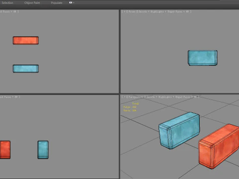 Cartoon bricks 3D Model