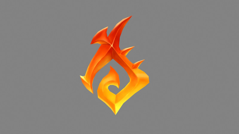 Cartoon Citrine - Game Jewel - Rune Gems - Yellow crystal 3D Модель .c4d .max .obj .3ds .fbx .stl .blend 
