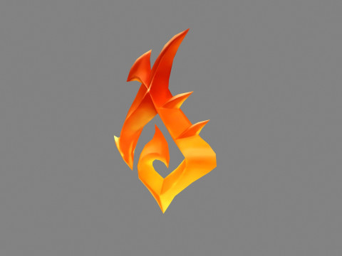 Cartoon Citrine - Game Jewel - Rune Gems - Yellow crystal 3D Модель
