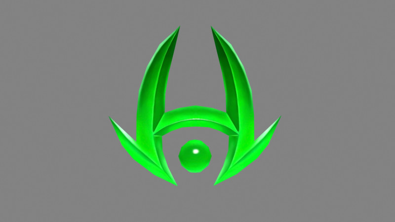 Cartoon emerald - Game Jewel - Rune Gems - Green crystal Modèle 3D .c4d .max .obj .3ds .fbx .stl .blend 
