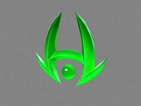 Cartoon emerald - Game Jewel - Rune Gems - Green crystal 3D Model