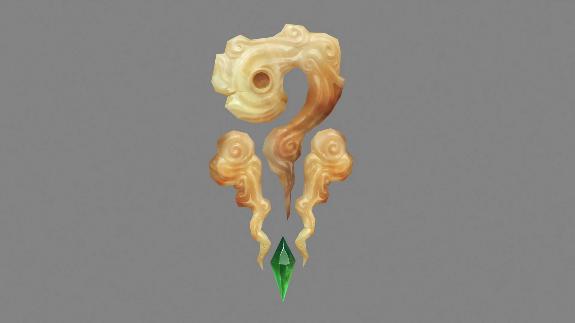 Cartoon Hetian jade - Game Jewel - Gems - emerald 3D Model .c4d .max .obj .3ds .fbx .stl .blend 