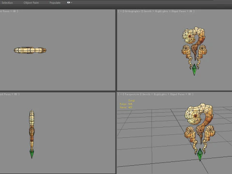 Cartoon Hetian jade - Game Jewel - Gems - emerald 3D Model