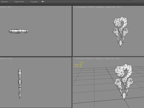 Cartoon Hetian jade - Game Jewel - Gems - emerald 3D Model