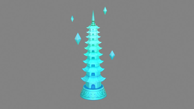Cartoon glazed tower 3D मॉडल .c4d .max .obj .3ds .fbx .stl .blend 