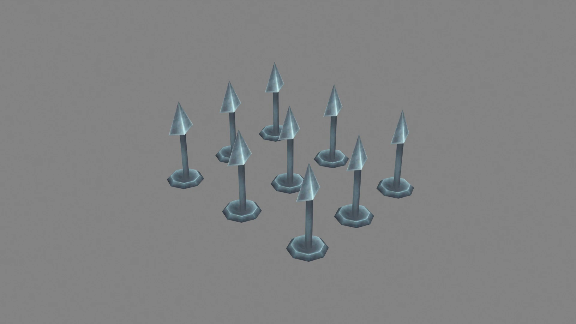 Cartoon Trap - Ground Thorn 3D Model .c4d .max .obj .3ds .fbx .stl .blend 