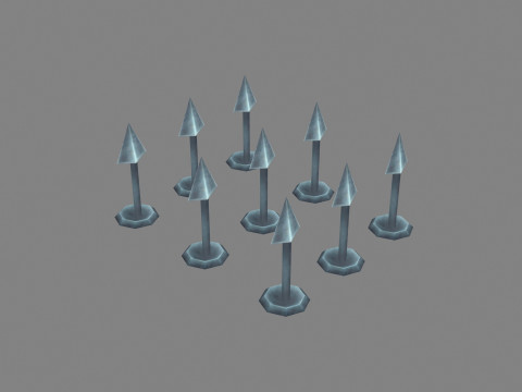 Cartoon Trap - Ground Thorn 3D Model