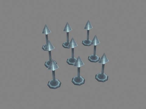 Cartoon Trap - Ground Thorn 3D Model