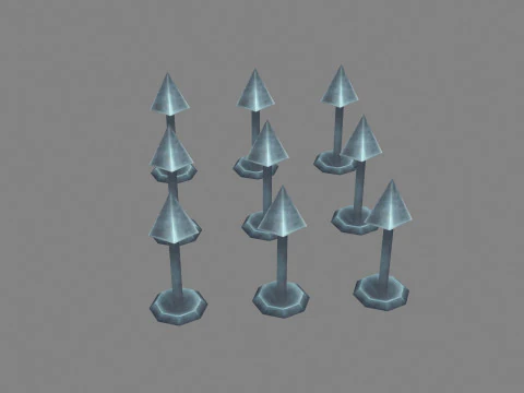 Cartoon Trap - Ground Thorn 3D Model