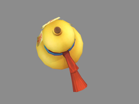Cartoon rune gourd - Rune paper Model 3D