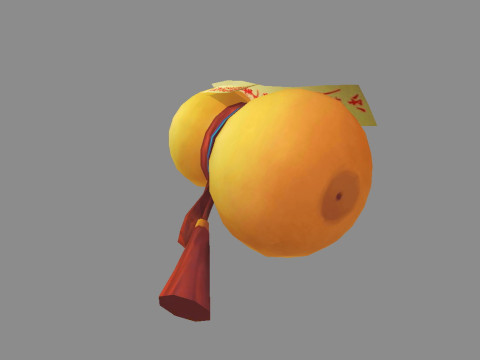 Cartoon rune gourd - Rune paper Model 3D