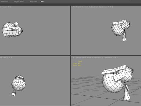 Cartoon rune gourd - Rune paper Model 3D
