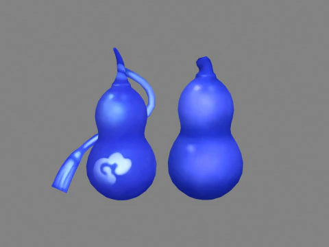 Karikat&uuml;r mor su kabakları 3D Model