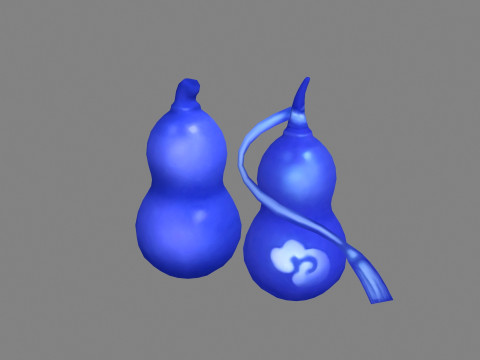 Cartoon purple gourds 3D Модель