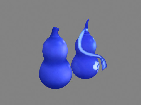 Cartoon purple gourds 3D Модель