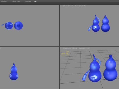 Cartoon purple gourds 3D Модель