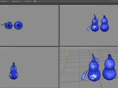 Cartoon purple gourds 3D Модель
