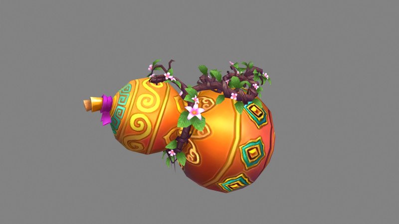 Cartoon Vine Gourd Mount 3D Model .c4d .max .obj .3ds .fbx .stl .blend 
