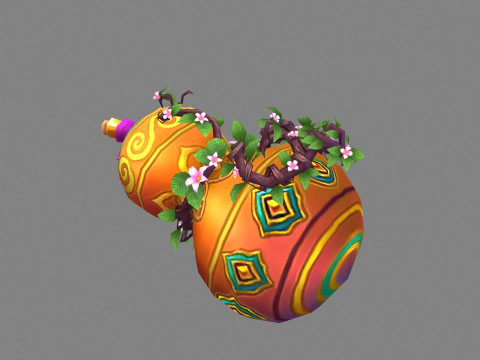 Cartoon Vine Gourd Mount 3D Model