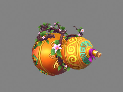 Cartoon Vine Gourd Mount 3D Model