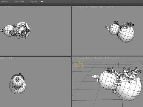 Cartoon Vine Gourd Mount 3D Model