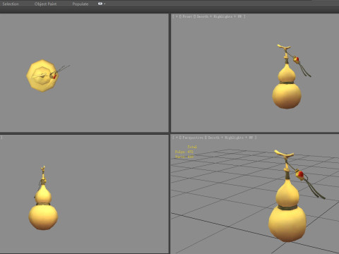 Cartoon Gourd 3D-Modell