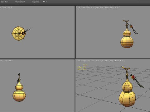 Cartoon Gourd 3D-Modell