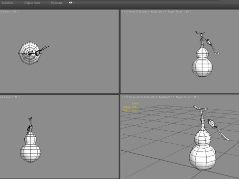 Cartoon Gourd 3D-Modell